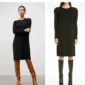 Lafayette 148 New York Long Sleeve Crepe Dress